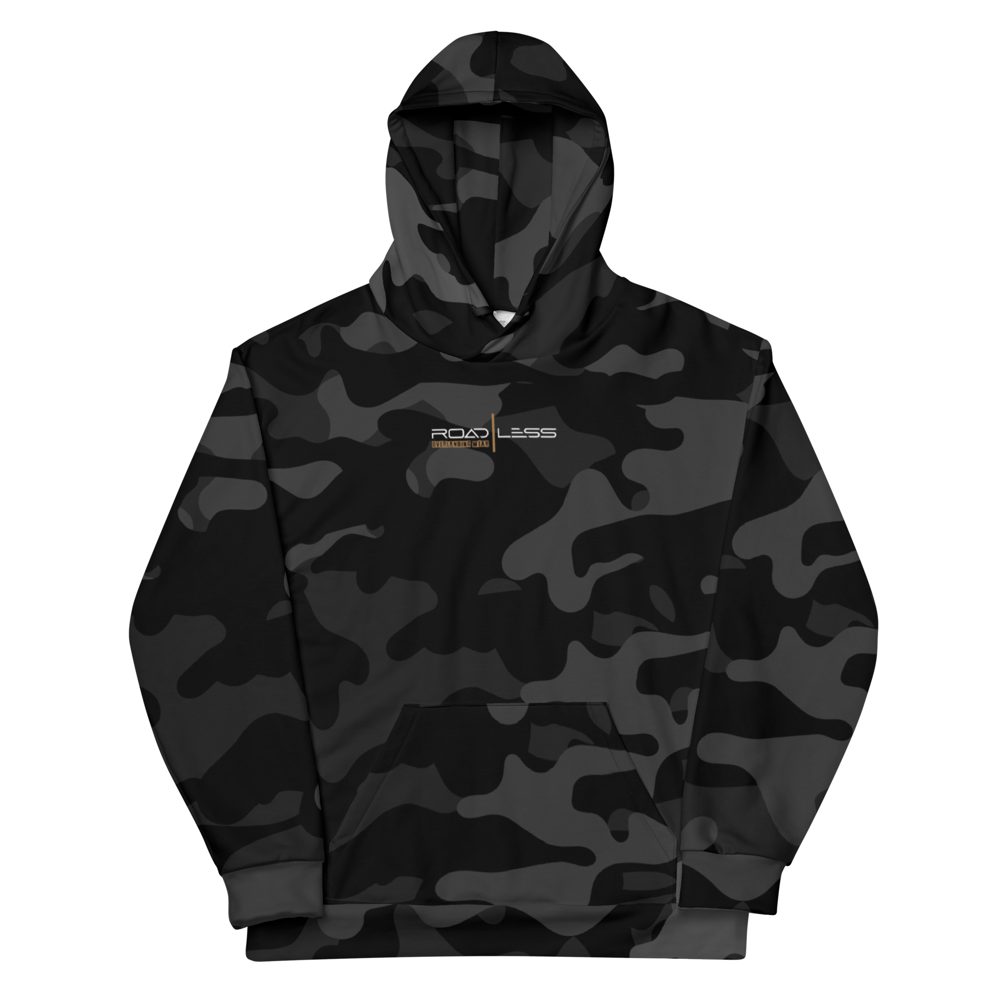 Unisex-Kapuzenpullover (black camo Road Less)