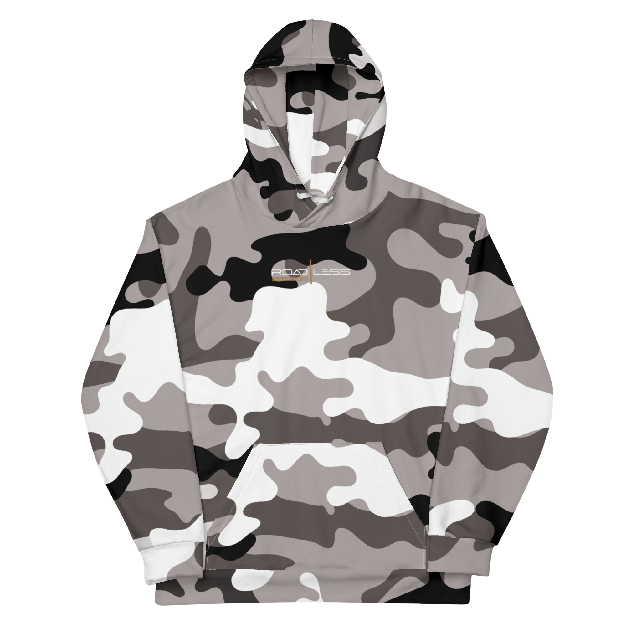 Unisex-Kapuzenpullover (white camo Road Less)