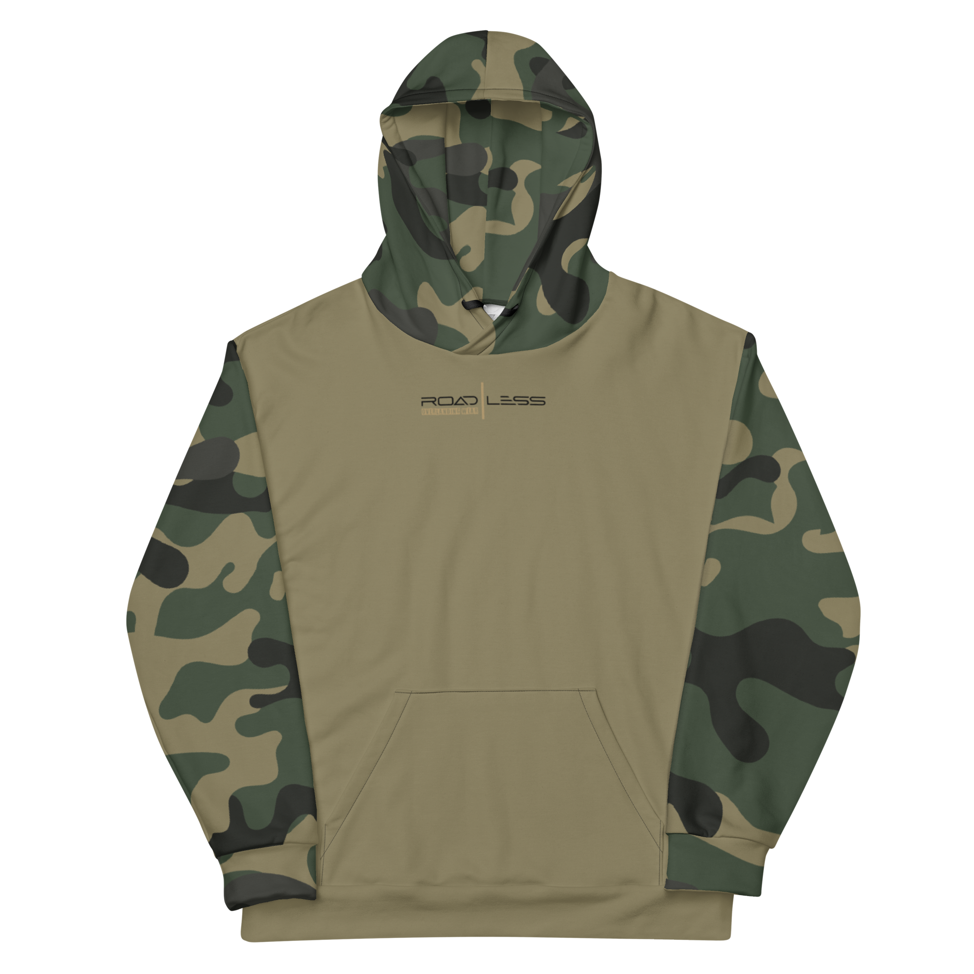 Unisex-Kapuzenpullover (light green camo Road Less)