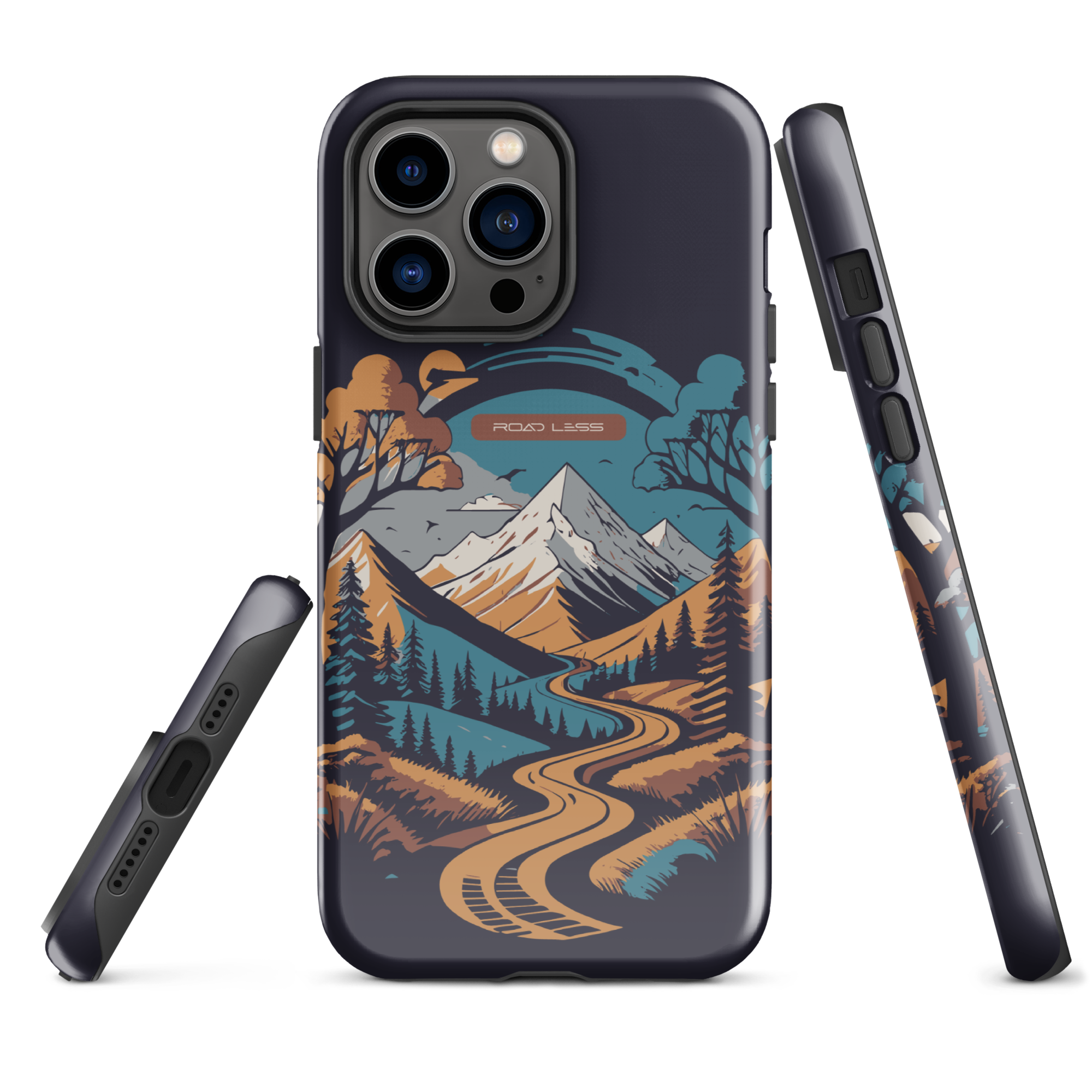 Hardcase iPhone® Handyhülle (Mountains Gravelroad)
