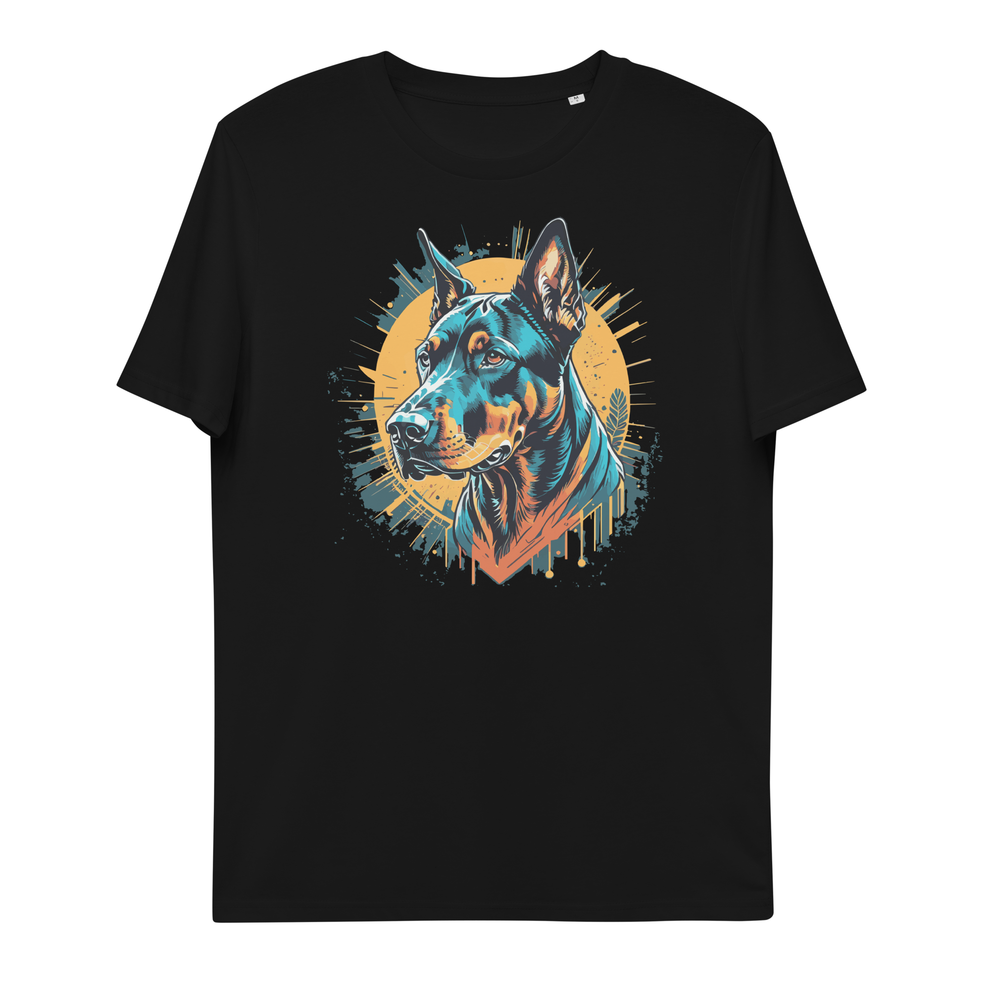 Unisex-Bio-Baumwoll-T-Shirt (Dobermann)