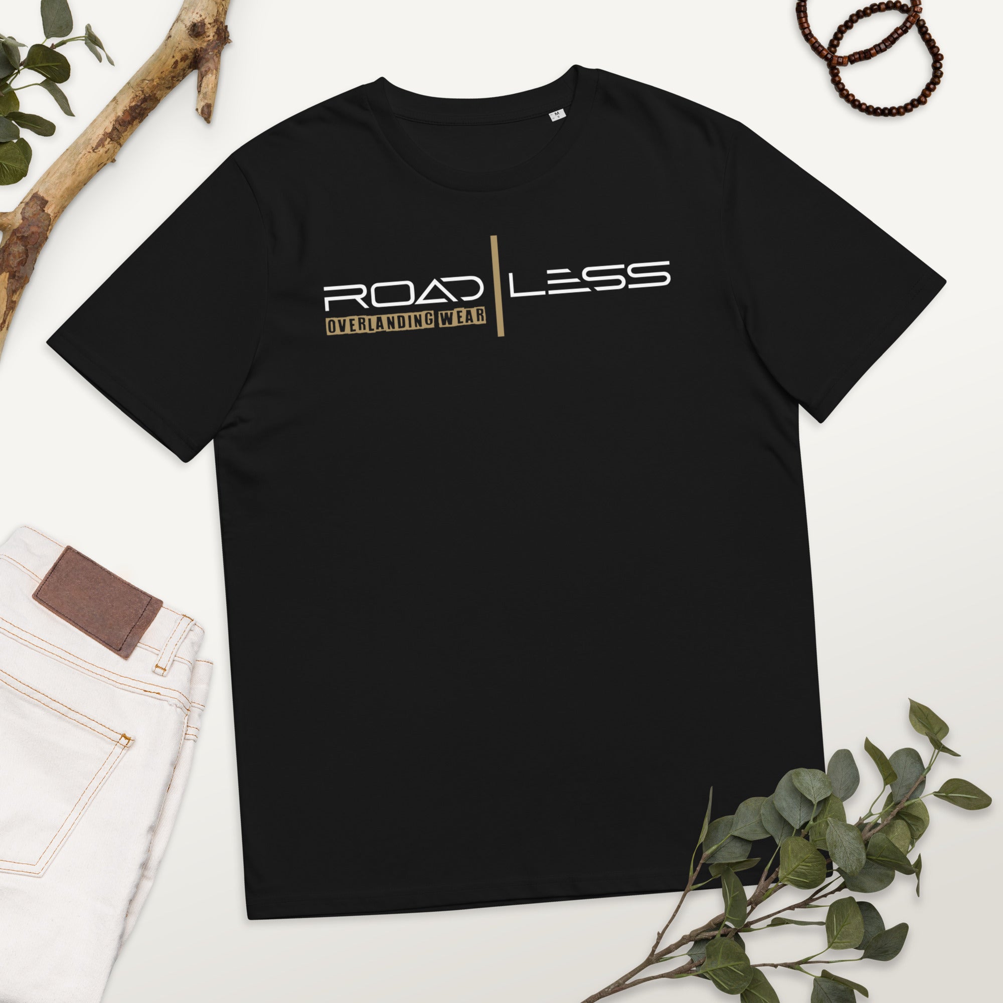 Unisex-Bio-Baumwoll-T-Shirt (Road Less white)