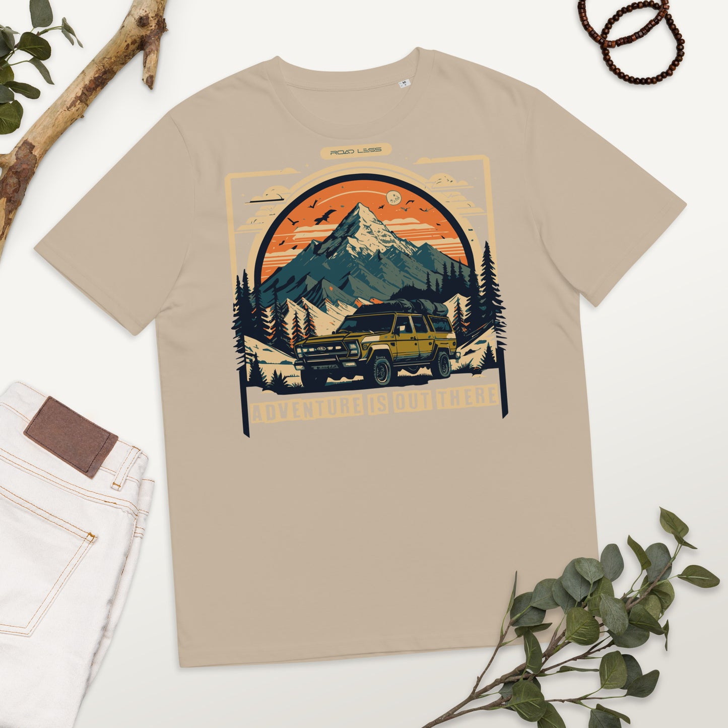 Unisex-Bio-Baumwoll-T-Shirt (Adventure is out there)