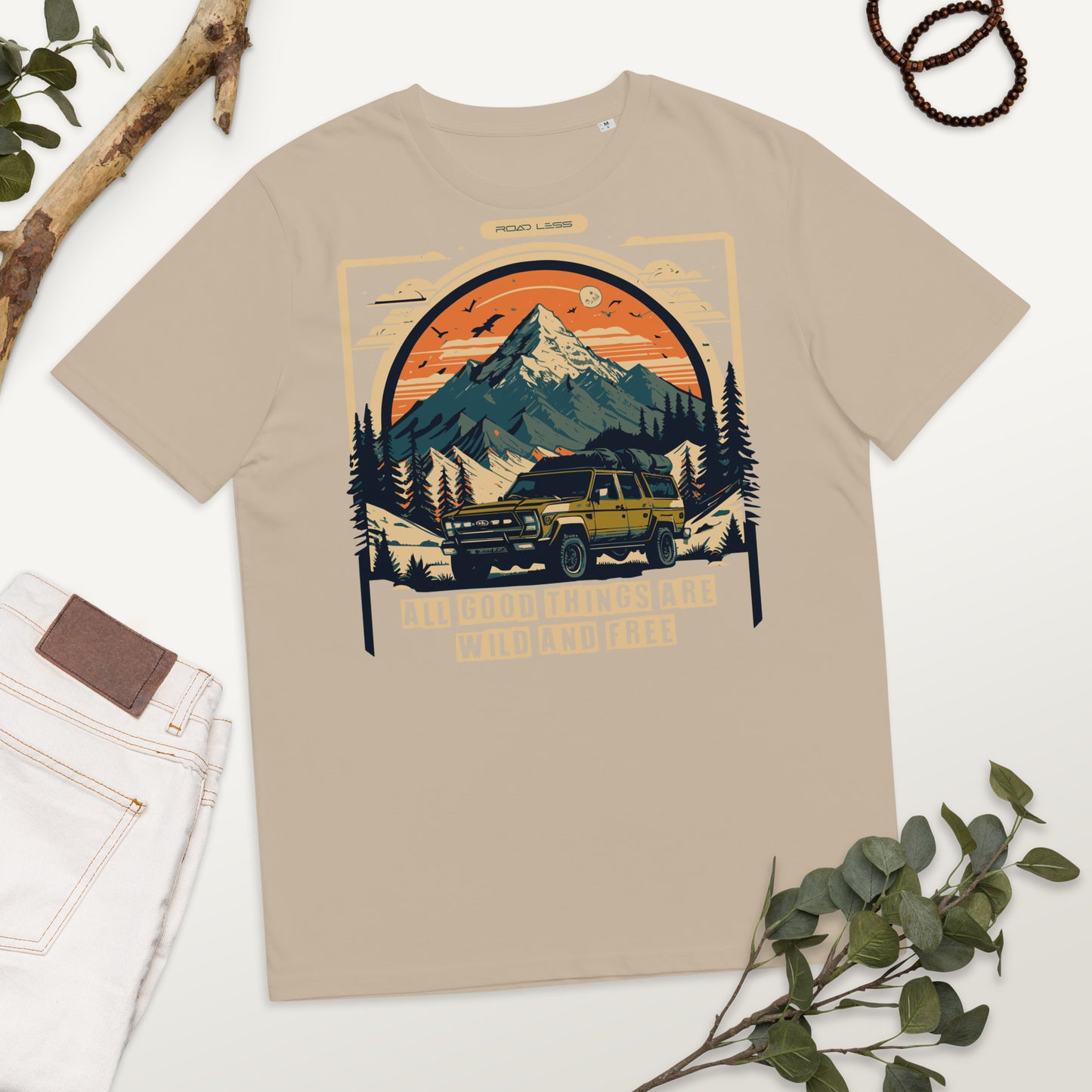 Unisex-Bio-Baumwoll-T-Shirt (All good things are wild and free)