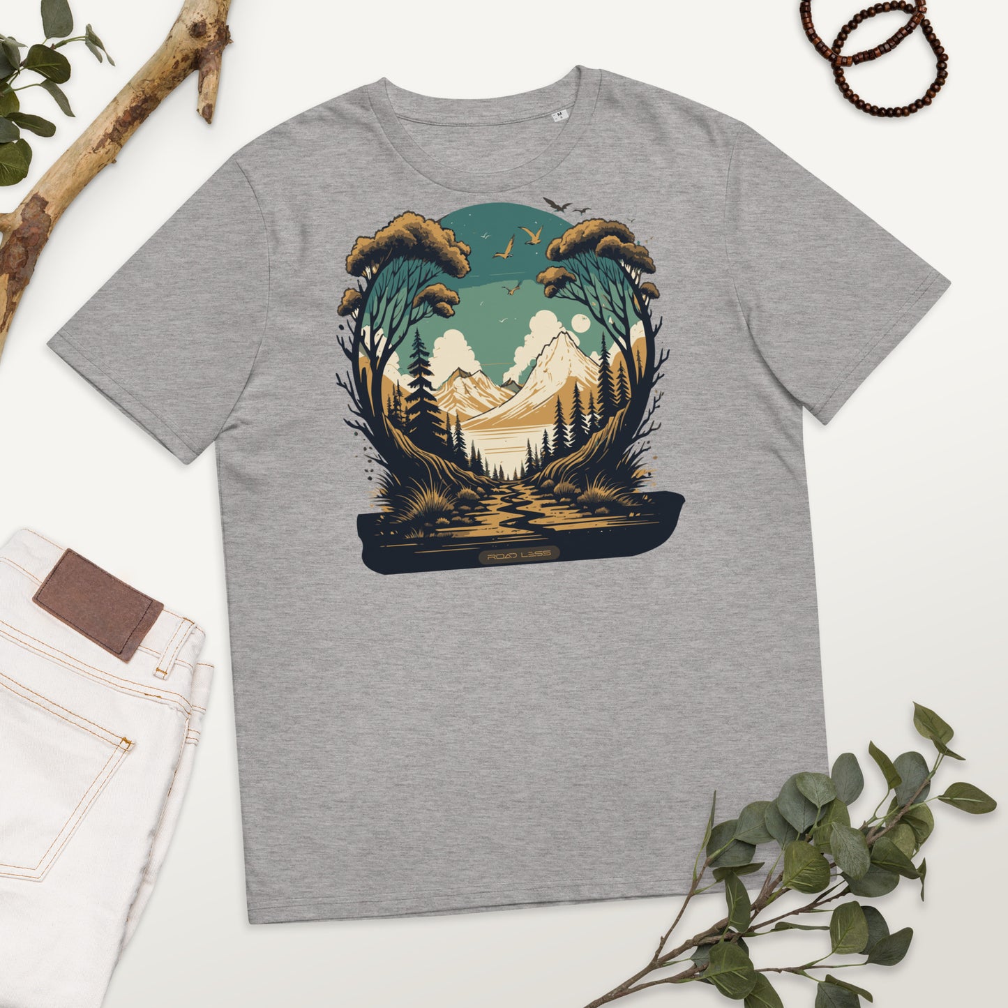 Unisex-Bio-Baumwoll-T-Shirt (Mountain River)