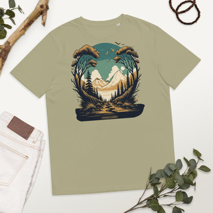 Unisex-Bio-Baumwoll-T-Shirt (Mountain River)