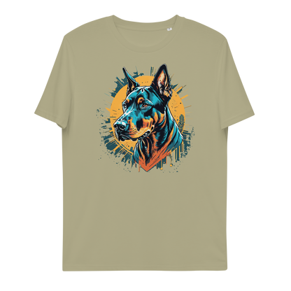 Unisex-Bio-Baumwoll-T-Shirt (Dobermann)