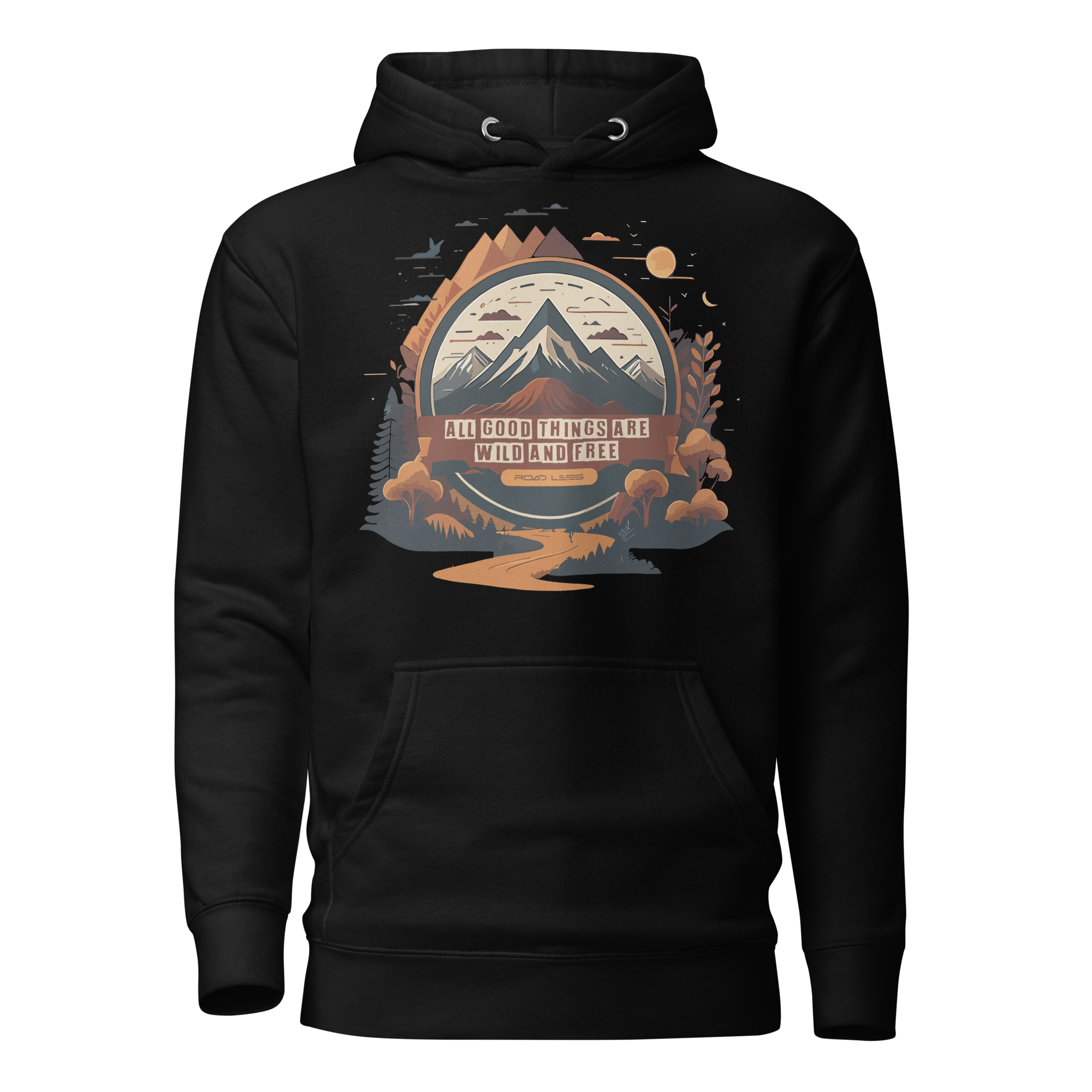 Unisex-Kapuzenpullover (All good things are wild and free)