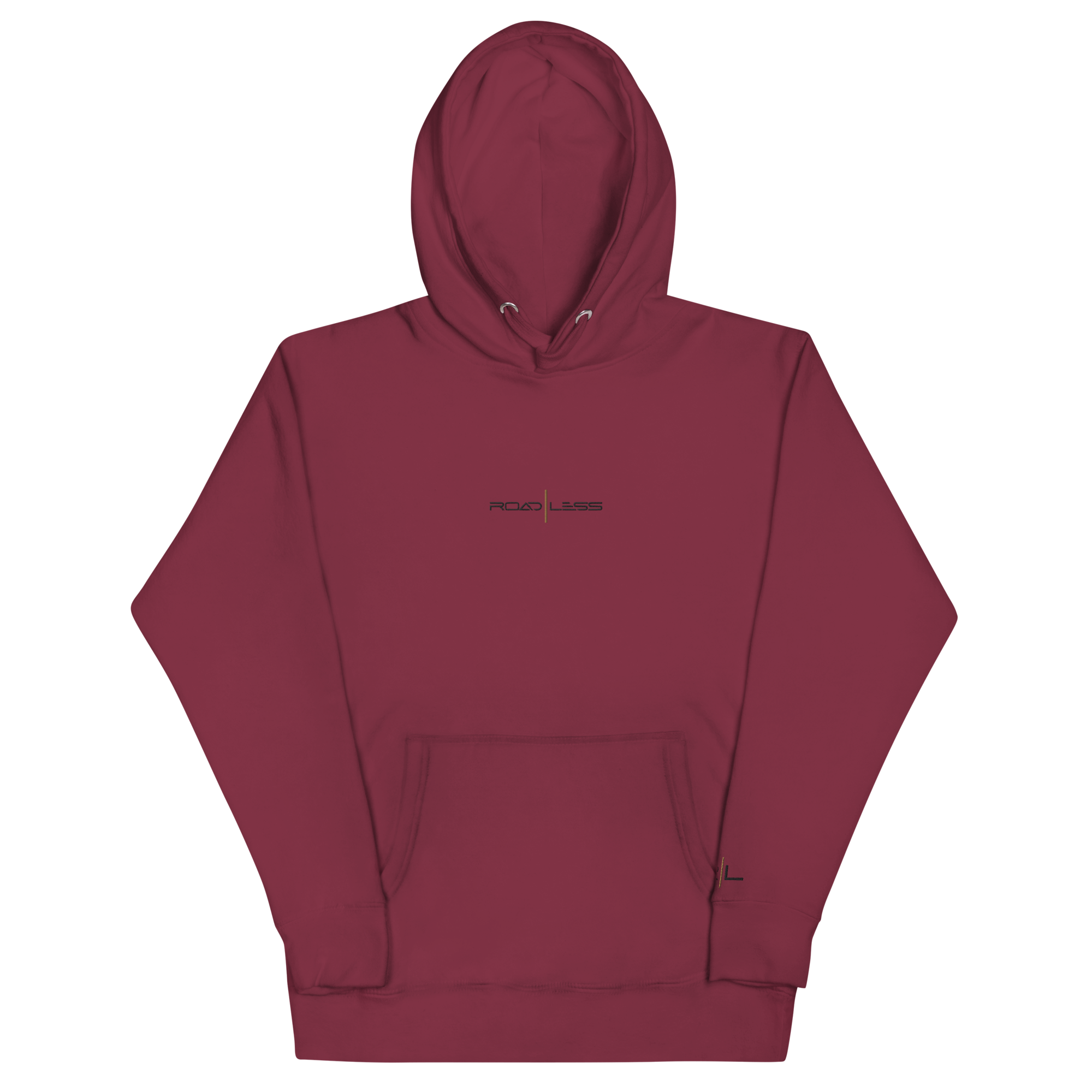 Unisex-Kapuzenpullover (Road Less GESTICKT)